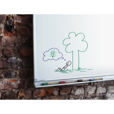 Marcatore per lavagne bianche Edding 28 EcoLine punta tonda - tratto 1,5-3 mm blu - 4-28003